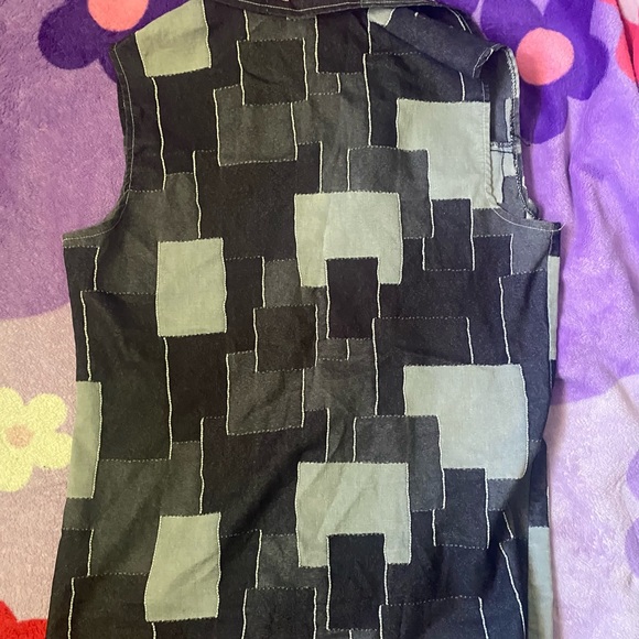 Love Usa Patchwork denim look top - Picture 2 of 6